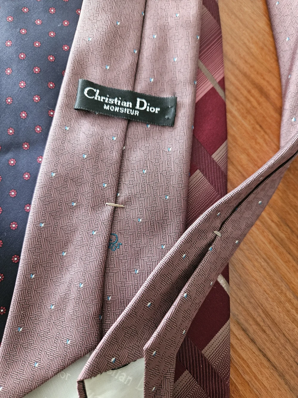 DIOR, CARDIN, NORDSTROM ETC Mens Paisley and Patterned Silk Tie, Set Of 4